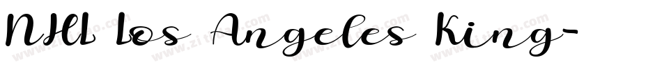 NHL Los Angeles King字体转换